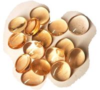 mesbilles - 250 GR Pêche Loupe 60 Billes Plates - Galet en Verre 20 mm Cailloux en Verre décoratifs