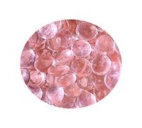mesbilles - 250 GR Rose Léger Loupe 60 Billes Plates - Galet en Verre 20 mm Cailloux en Verre décoratifs