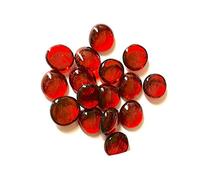 mesbilles - 250 GR Rouge Loupe 60 Billes Plates - Galet en Verre 20 mm Cailloux en Verre décoratifs