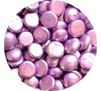 MesBilles - 250 GR Violet Métallisé 60 Billes Plates Plates - Galet en Verre 20 mm Cailloux en Verre décoratifs