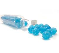 mesbilles 30 Billes Givrées - Bille en Verre à Collectionner (16 mm, Bleu)