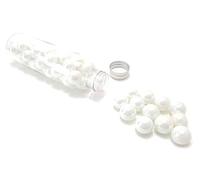 mesbilles - 30 Billes Glossy Blanc - Bille en Verre 16 mm