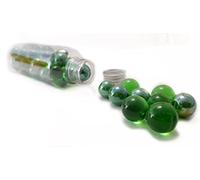 mesbilles 30 Billes mélange créatif - Bille en Verre à Collectionner (16 mm, Vert & Vert)