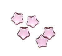 mesbilles - 4 Billes Star Rose - Galet en Verre 20 mm - Billes Plates