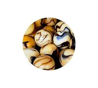 mesbilles - 4 Calots Billes Caramel - Bille en Verre 25 mm