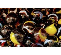 mesbilles - 4 Calots Billes Clown - Bille en Verre 25 mm