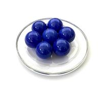 mesbilles - 4 Calots Billes Perle Bleu Sombre - Bille en Verre 25 mm