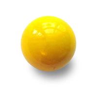 mesbilles - 4 Calots Billes Perle Jaune - Bille en Verre 25 mm