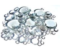 mesbilles - 500 GR Mélange Cristal Billes Plates - Galet en Verre 20 mm 10 mm 8 mm Cailloux en Verre décoratifs