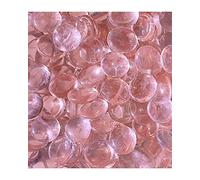 mesbilles - 500 GR Rose Léger Loupe 120 Billes Plates - Galet en Verre 20 mm Cailloux en Verre décoratifs