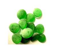 mesbilles - 500 GR Vert Foncé Givré 120 Billes Plates - Galet en Verre 20 mm Cailloux en Verre décoratifs