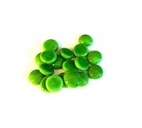 mesbilles - 500 GR Vert Perle 120 Billes Plates - Galet en Verre 20 mm Cailloux en Verre décoratifs