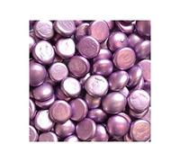 mesbilles - 500 GR Violet Métallisé 120 Billes Plates - Galet en Verre 20 mm Cailloux en Verre décoratifs