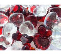mesbilles - 55 Billes Coeurs - Sac de Billes en Verre