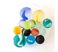 mesbilles - 55 Billes Givrées - Sac de Billes en Verre