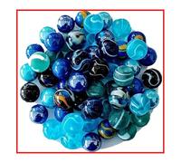 mesbilles - 55 Billes Requins - Sac de Billes en Verre