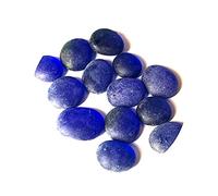 mesbilles 60 Billes Plates de 2 cm 250 GR de Galets en Verre Décoratifs de 20 mm Enfant Bleu-Nuit FR: Taille Unique (Taille Fabricant: 2 cm)