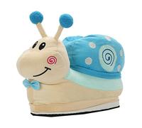 Mescara Chaussures Escargot Flanelle Chaussons Animeaux Adulte Unisexe Hiver Pantoufles de Maison Doux Chaud Taille 35-40EU (bleu)