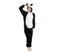 Mescara Combinaison pyjama licorne costume de cosplay avec capuche en flanelle pour adulte Unisexe - Noir - Large