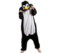 Mescara Combinaison pyjama pingouin, costume de cosplay avec capuche en flanelle pour adulte, unisexe - - X-Large