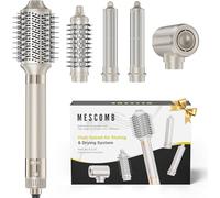 MESCOMB Air Styler 5 en 1 Air Brush Brosse Chauffante Sèche-Cheveux avec Brosse Ovale, Pas de Dommage Thermique, Style Polyvalent pour Tous Types de Cheveux, Offrir des Cadeaux