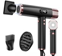 MESCOMB Seche Cheveux Voyage Ionique Professionnel 1875W avec Diffuseur avec Double Tension, Séchage Rapide, Aucun Dommage Thermique pour Famille Voyage