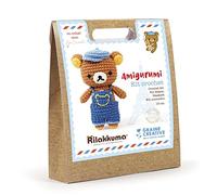 MESCOURSES Kit Amigurumi pour confectionner un petit ourson Rilakkuma en crochet
