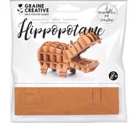 MESCOURSES Maquette 3D en carton Hippopotame – Réaliste, facile à monter, dès 8 ans