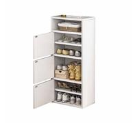 MESCXTY Buffet en Bois, Meuble Buffet, Meuble à Chaussures, casier de Rangement Vertical de Grande capacité pour Balcon, Petit Meuble à Chaussures (Blanc, 105 x 42 x 30 cm)