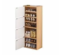 MESCXTY Buffet en Bois, Meuble Buffet, Meuble à Chaussures, casier de Rangement Vertical de Grande capacité pour Balcon, Petit Meuble à Chaussures (Jaune, 118 x 42 x 30 cm)