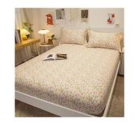 MESCXTY Drap-Housse Double 100% Coton, 1 Seul Drap-Housse, Ultra Doux au Toucher et Anti-décoloration, Poche Profonde de 25 cm pour Matelas surdimensionné (Couleur : H, Taille Twin-XL)