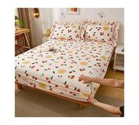 MESCXTY Drap-Housse Double 100% Coton, 1 Seul Drap-Housse, Ultra Doux au Toucher et Anti-décoloration, Poche Profonde de 25 cm pour Matelas surdimensionné (Couleur : B, Taille Twin-XL)