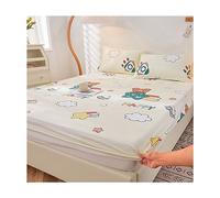 MESCXTY Drap-Housse Queen Size en Jersey tricoté Confortable comme Un Drap de lit King Size, Extensible dans Les 4 Sens, Coupe ajustée, ne Glisse Plus sur Le Matelas (Couleur : D, Queen)