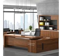MESCXTY Ensemble bureau et chaise en forme de L, poste de travail moderne de luxe, grand bureau d'ordinateur d'angle (gauche, 180,3 x 160 x 76,2 cm (L x l x H)