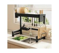 MESCXTY Escurridor de platos de Acero inoxidable Para colocar Sobre el fregadero. Drena automáticamente el Agua y admite platos, tazas, tazones y vajilla. (Una sola capa, 105 cm/41,3 pulgadas)