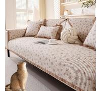 MESCXTY Housse de canapé matelassée en Coton à Carreaux, Style Rustique, Style Ferme, bohème, Duveteuse, antidérapante, Douce et Lavable, pour Chiens et Chats (C, 43 x 83 Pouces)