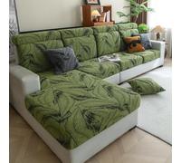 MESCXTY Housses Extensibles pour canapé d'angle en L,Housses de canapé Velours Doux,Housses de Coussins d'assise antidérapantes et lavables,Protection décorative pour Meubles(1 Headrest Cover, Green)
