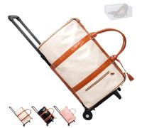 MESCXTY Jenni Bag Sac de voyage avec roulettes, sac de voyage convertible Jenni avec roues amovibles, sac de voyage haute capacité avec compartiment à chaussures, beige, Roller