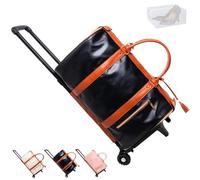 MESCXTY Jenni Bag Sac de voyage avec roulettes, sac de voyage convertible Jenni avec roues amovibles, sac de voyage haute capacité avec compartiment à chaussures, Noir , Roller