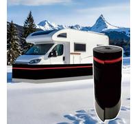 MESCXTY Jupe de Caravane à sellette, Longueur 26 m, Installation Facile, Filet en Acier Inoxydable au Bas, sans perçage, Kits de Camping-Car d'hiver, Rouge, Hauteur 90 cm