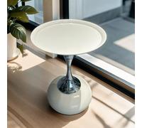 MESCXTY Petite Table d'appoint Ronde sur Pied, Table d'appoint de canapé Moderne du Milieu du siècle,Table de Chevet en métal pour Chambre à Coucher,Table Basse avec Plateau en Fer,pour canapé, D