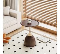 MESCXTY Petite Table d'appoint Ronde sur Pied, Table d'appoint de canapé Moderne du Milieu du siècle,Table de Chevet en métal pour Chambre à Coucher,Table Basse avec Plateau en Fer,pour canapé, L