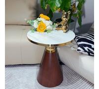 MESCXTY Petite Table d'appoint Ronde sur Pied, Table d'appoint de canapé Moderne du Milieu du siècle,Table de Chevet en métal pour Chambre à Coucher,Table Basse avec Plateau en Fer,pour canapé, K