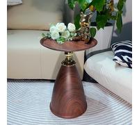 MESCXTY Petite Table d'appoint Ronde sur Pied, Table d'appoint de canapé Moderne du Milieu du siècle,Table de Chevet en métal pour Chambre à Coucher,Table Basse avec Plateau en Fer,pour canapé, M