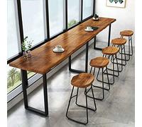 MESCXTY Table de Bar rectangulaire en Bois Massif de Style Ferme, Style Industriel, idéale pour Une Cuisine, Un café, Une vitrine ou Un Petit Espace.