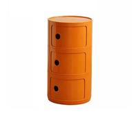 MESCXTY Table de chevet ronde de style moderne, 2/3/4/5 niveaux, armoire de salle de bain en plastique avec portes coulissantes, table d'appoint multifonctionnelle pour salon, chambre à coucher