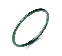 Mesdames Jade Bangles, Grass Green Chalcedony Braceles, en, Minces Bracelets d'art Antique de Chinois, Bijoux, pour mère, pour Petite Amie, avec boîte à Bijoux (54 mm)