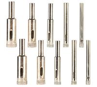 Mesee 10Pcs Trou Scie Cloche Forets avec Revêtement Diamant, Trépan Foret Diamanté M5-M12 Coupeur de Forage Trou Professionnel pour Verre, Porcelaine, Marbre, Céramique, Carrelage, Carreaux Vitrifiés