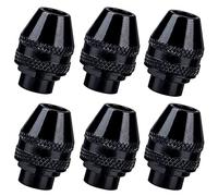 Mesee 6 Pièces Mandrin Multi sans Clé Mandrin Universel à Changement Rapide 0,8-3,2 mm Mini Mandrin Adaptateur de Remplacement Pour Meuleuse Broyeur Électrique Machine à Graver Outils Rotatifs 4486