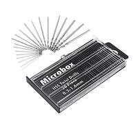 Mesee Coffret de 20pcs Kit de Mini Micro Foret de Précision Hélicoïdaux en HSS Set Fraise Hélicoïdal en Acier Rapide 0,3 mm-1,6 mm Twist Drill Bits avec Boîte pour Bois Modélisme Bricolage